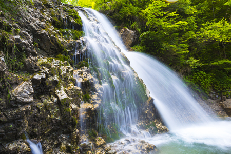 Waterfall on the riverの写真素材