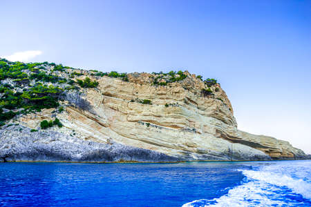 Coastline in Zakynthos islandの写真素材