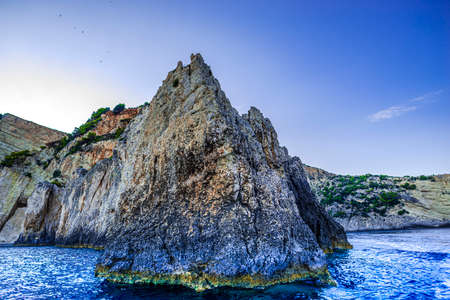 Coastline in Zakynthos islandの写真素材