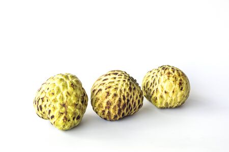 custard apple isolated on white