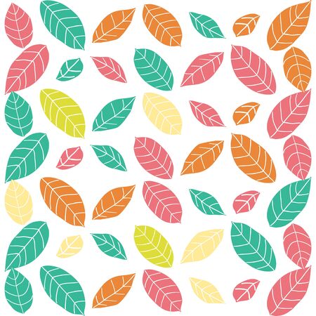 Cute seamless pattern. Simple floral background with leaves.のイラスト素材