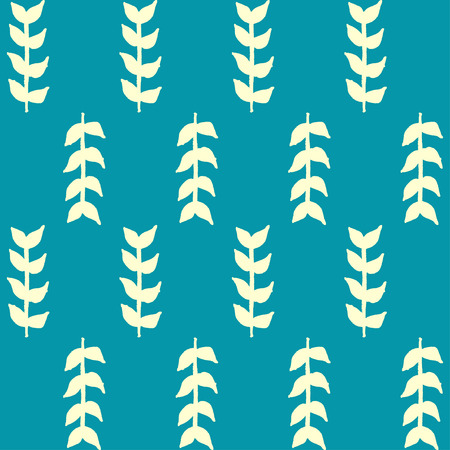 Simple cute floral background with flowers and branches. Seamless pattern for your design.のイラスト素材