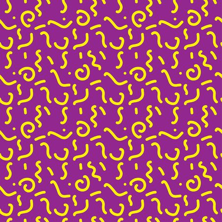 Hipster Memphis Style Geometric Pattern.のイラスト素材
