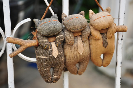 three cat dollの写真素材