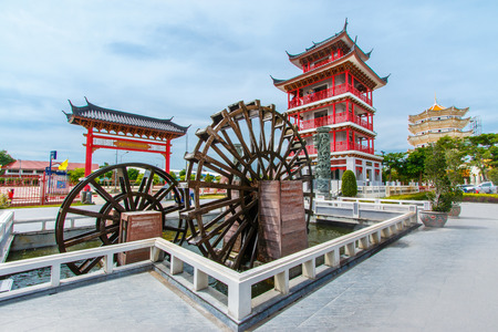 The Dragon Heaven village is a new attraction of Suphan Buri Thailand.の写真素材