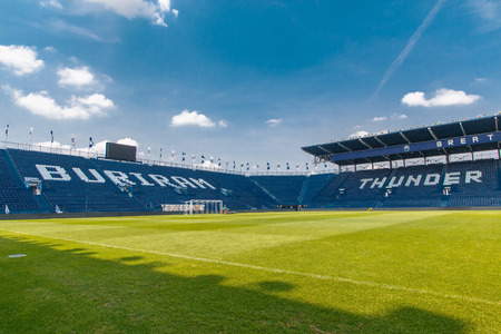 i-Mobile Stadium or Thunder Castle Stadium is a stadium built to house Buriram United Football Club, located in Amphoe Mueang Buri Ram. Buriram province The stadium has a capacity of 32,600 seats.のeditorial素材