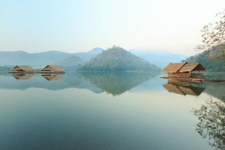 Hoob khow wong reservoir (Pang ung suphan) a new tourist attraction of Suphan Buri, Thailand.の写真素材