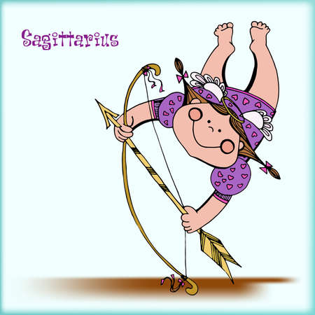 Sagittarius horoscope sign. のイラスト素材