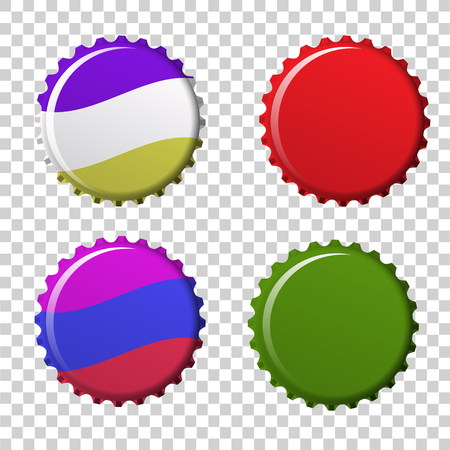 Isolated set of colorful bottle caps. vectorのイラスト素材