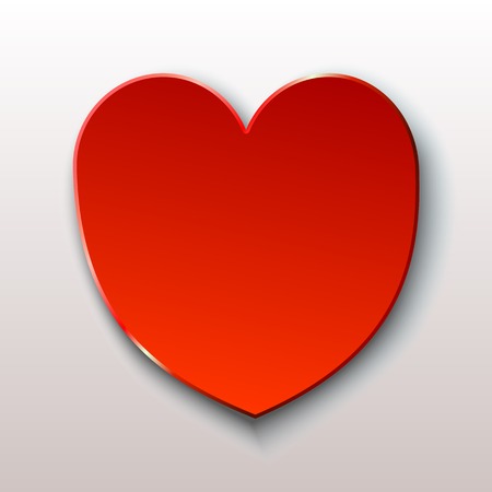 White card for Valentine red heart. Vectorのイラスト素材