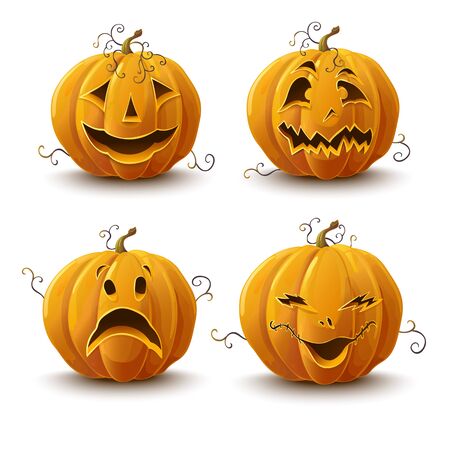  set of pumpkins for the holiday of Halloween. Vectorのイラスト素材