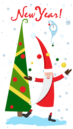 Beautiful Christmas card vector illustration.のイラスト素材