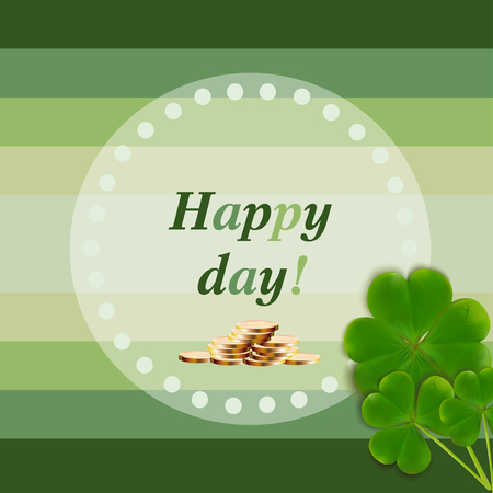 Vector background for Patrick. Festive green striped background. Vectorの写真素材