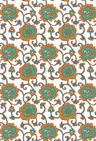 FLOWERL PATTERN DESIGN BACKGROUND ART FOR FABRICの写真素材