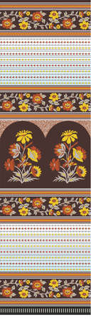 Traditional seamless indian pattern | Indian patterns, Flower pattern design,