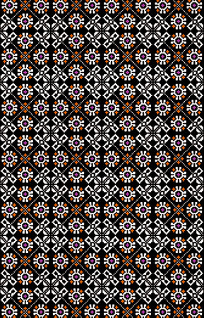 Seamless ethnic pattern illustration in traditional style - like Portuguese tilesの写真素材
