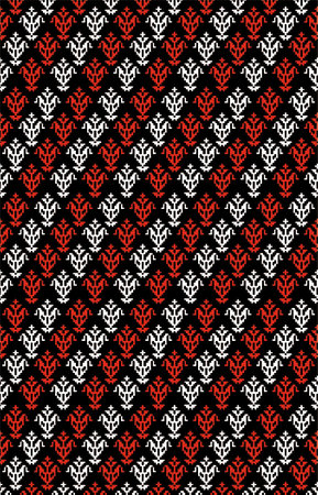 Seamless Repeatable Abstract Geometric Pattern With Snowflakesの写真素材