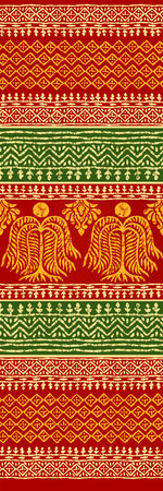 Seamless pattern with decorative ornaments in ethnic style.