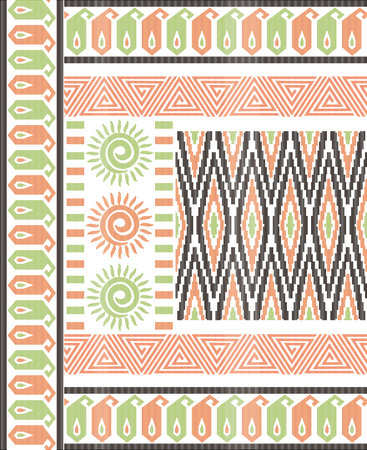 Ethnic seamless pattern. Tribal vector ornament. Aztec style.