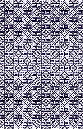 Tribal vector ornament. Seamless African pattern. Ethnic carpet with chevrons. Aztec style. Geometric mosaic on the tile, majolica. Ancient interior. Modern rug.の写真素材