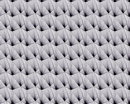 Seamless pattern of black and white lines on a white backgroundの写真素材