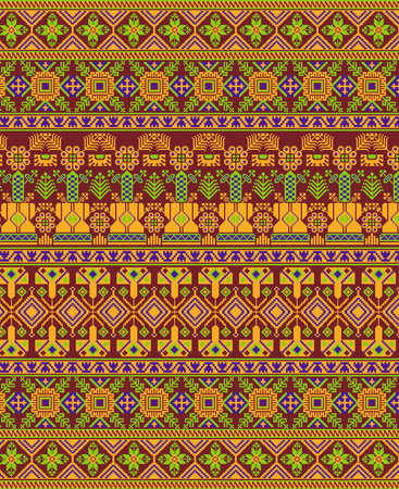 Tribal vintage ethnic seamless pattern. Aztec geometric background.の写真素材