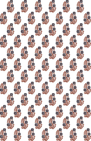 Seamless pattern with decorative ornaments on a white backgroundの写真素材