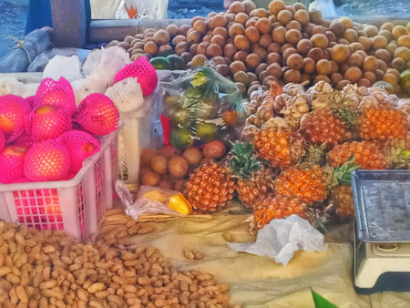 Fruits on the street marketの写真素材