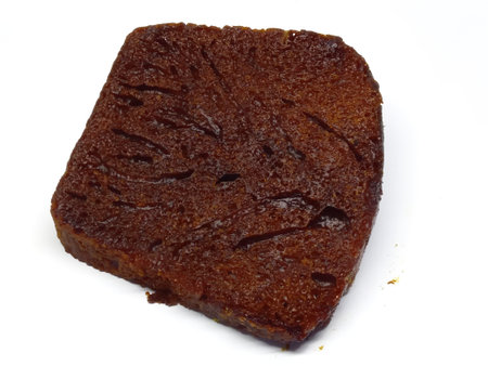 Slices of fried item on a white background. Isolatedの写真素材