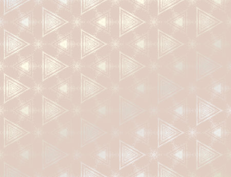 Abstract peach pink and silver textured pattern with kaleidoscope effect. Vector illustration....