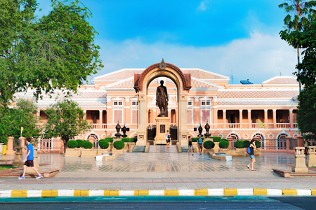 Bangkok, Thailand - December 7, 2015: View of the government building across the street from the Grand Palace in Bangkok, Thailand.のeditorial素材