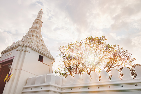 The wall and classical Thai architecture. Main Gate of Grand Palace located in Bangkok, Thailand....