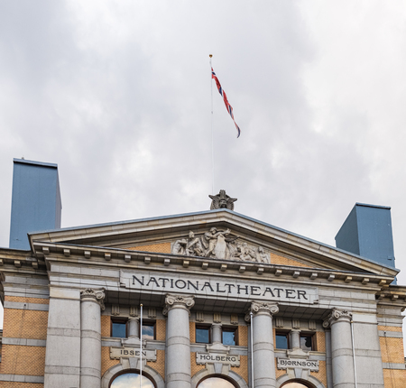 Oslo, Norway - August 3, 2018: The National Theatre in Oslo or Nationaltheatret is one of largest and most prominent venues for performance of dramatic arts in Norwayのeditorial素材