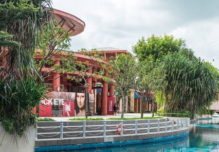 Sentosa Island, Singapore - January 18, 2018: Entrance and ticket office to the Trick Eye Museum for interactive optical illusions in Sentosa Island, Singaporeのeditorial素材