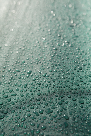Drops of water on the tent after the rainの写真素材