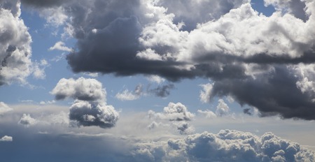 blue sky with cloud closeupの写真素材