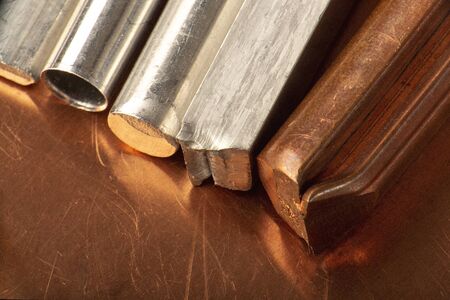 non-ferrous metal products close-upの写真素材