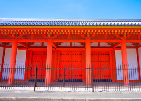 Vermilion Gate of Sanzomado, Kyotoのeditorial素材