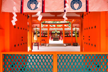 Worship Hall of Yoshida Shrine, Kyotoのeditorial素材