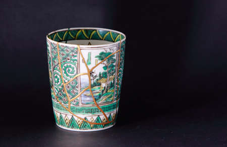 kintsugi Kutani-yaki Cupの写真素材