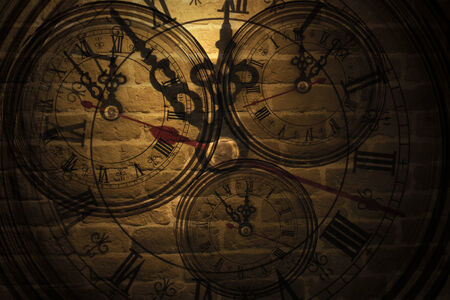 Clock on the wallの写真素材