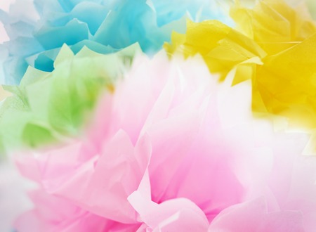 Silk rainbow scarfの写真素材