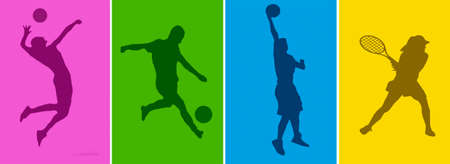 Sport silhouettes backgroundの写真素材