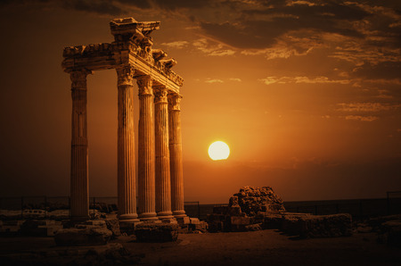 Temple of Apollo on Sunsetの写真素材