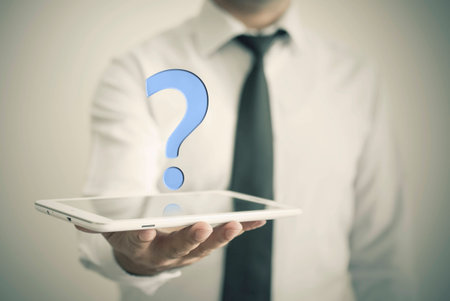 Question and management,solutionの写真素材