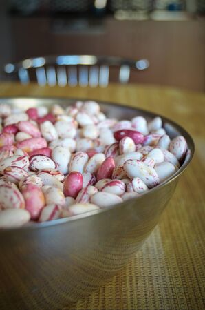 a handful of borlotti beans