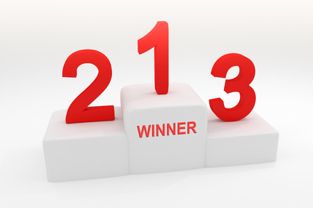 Winner podiumの写真素材
