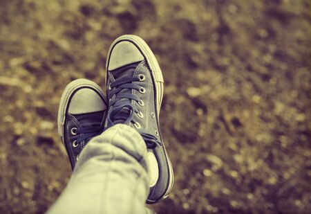 Blue Shoesの写真素材