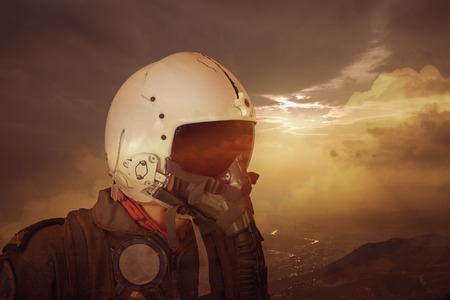 Pilot in Flightの写真素材