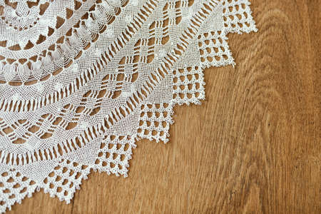 lace on the wooden background